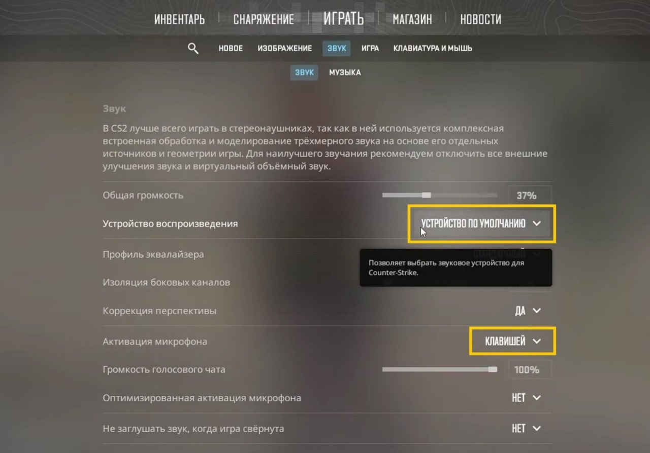 Источник: CQ.ru / Настройки микрофона в CS2