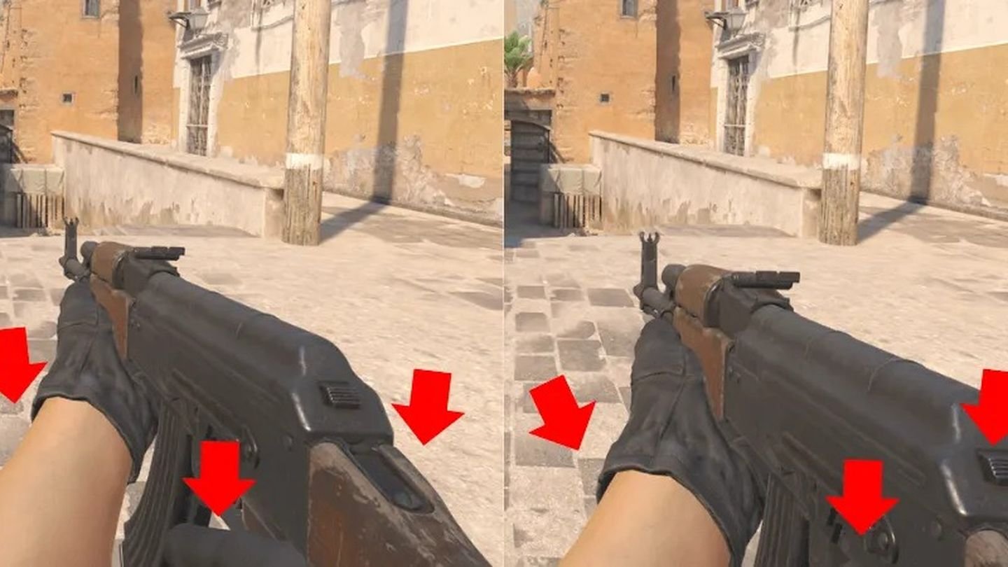 Как viewmodel меняет вид оружия / Источник: CS2 Skins Analysis