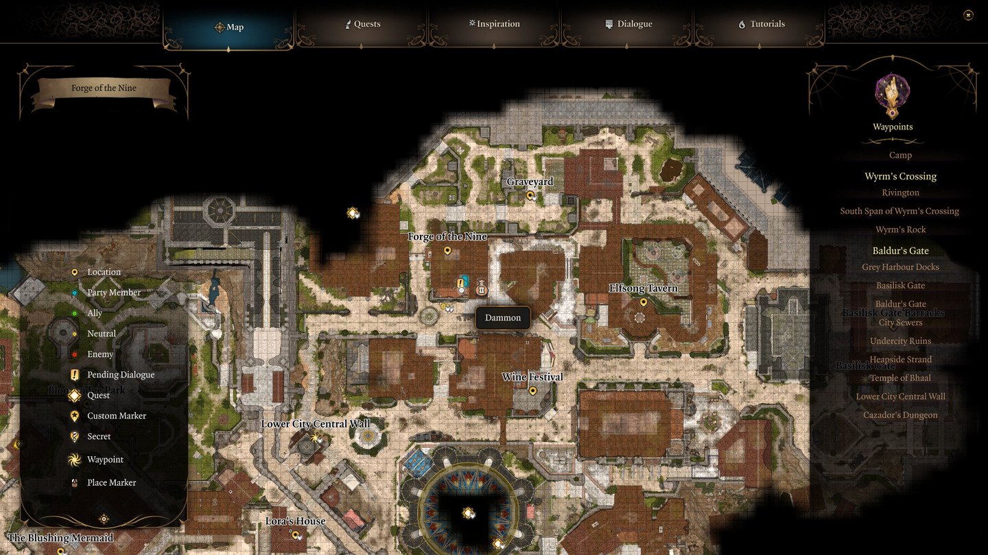 Источник: Polygon / Карта в третьем акте Baldur's Gate 3