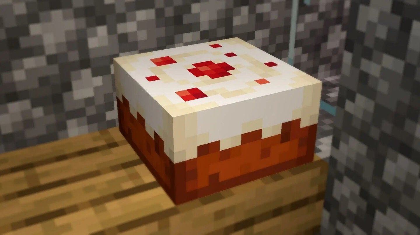 Источник: Sportskeeda / Торт в Minecraft