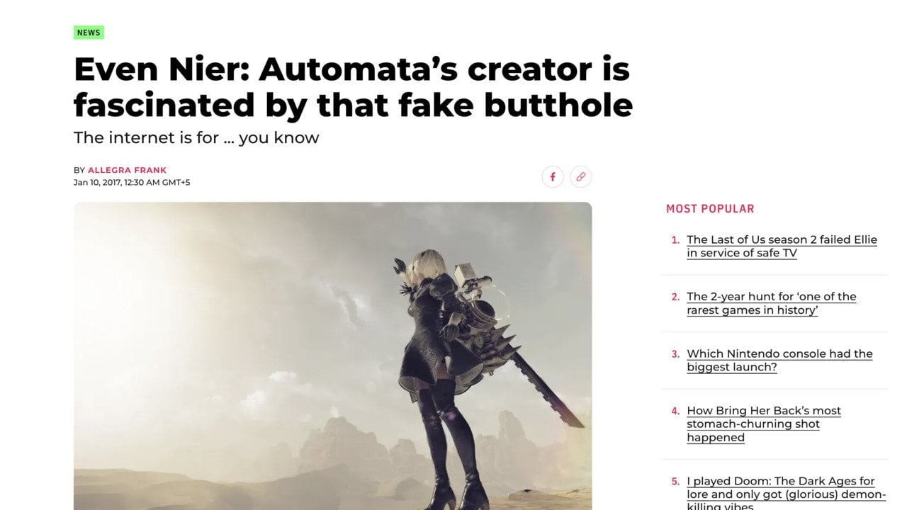 Источник: polygon.com / Легко манипулировать вниманием, когда ты создаешь таких героинь, как 2B