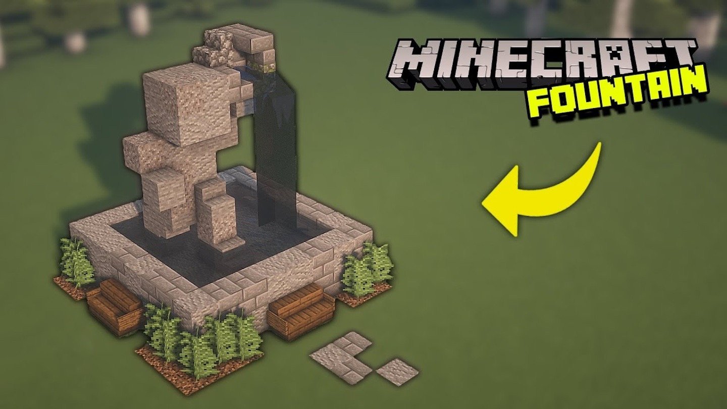 Как построить фонтан в Minecraft