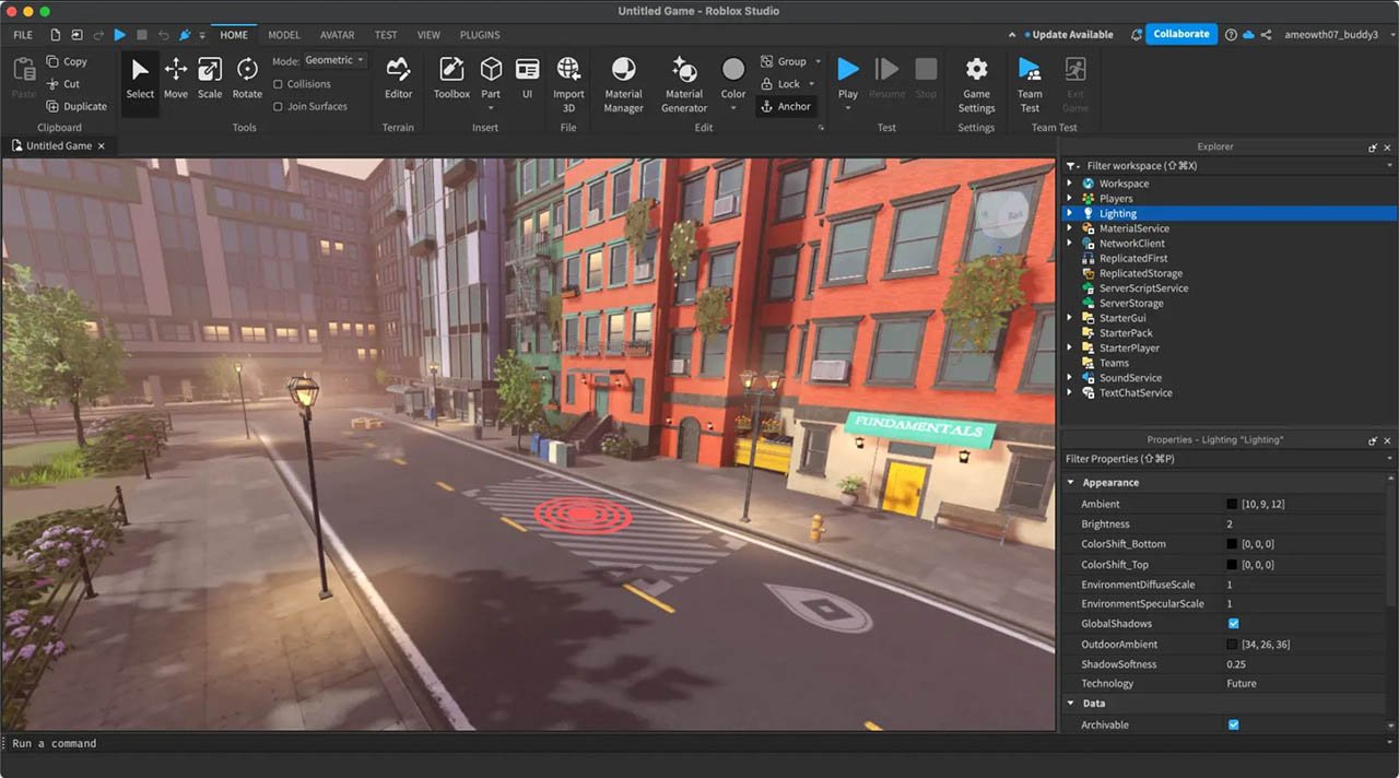 Источник: 

create.roblox.com

 / Интерфейс Roblox Studio