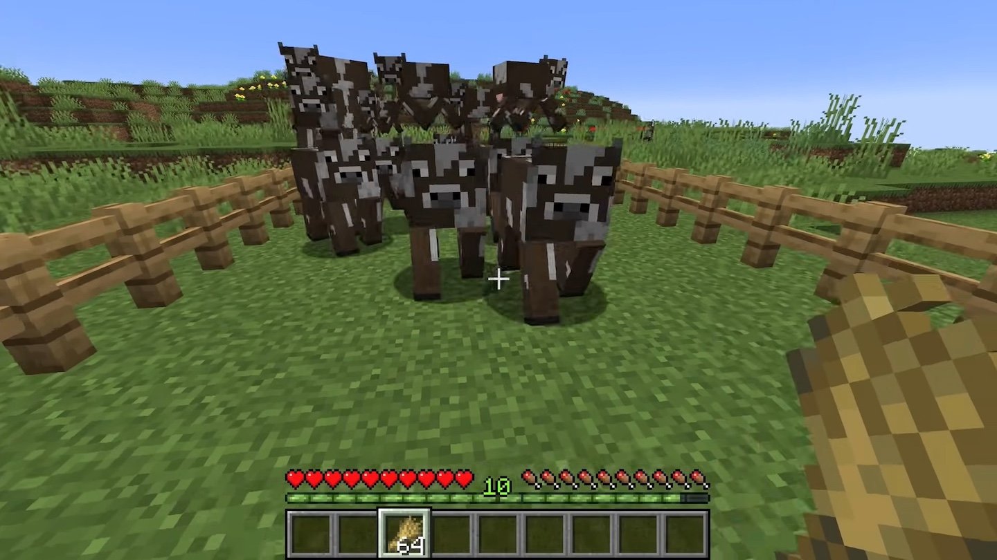 Источник: Eyecraftmc / Ферма коров в Minecraft