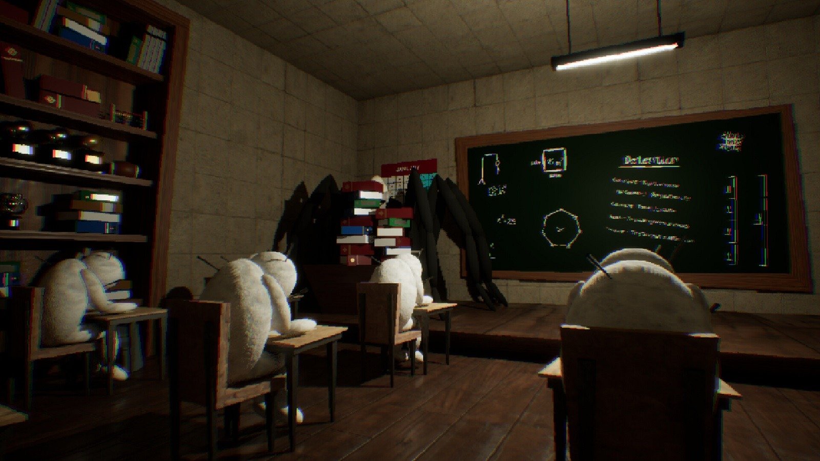 Криповый симулятор школьного экзамена EYES ON THE EXAM вышел в Steam