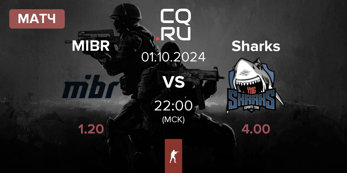 Матч Made in Brazil MIBR vs Sharks Esports Sharks | 01.10