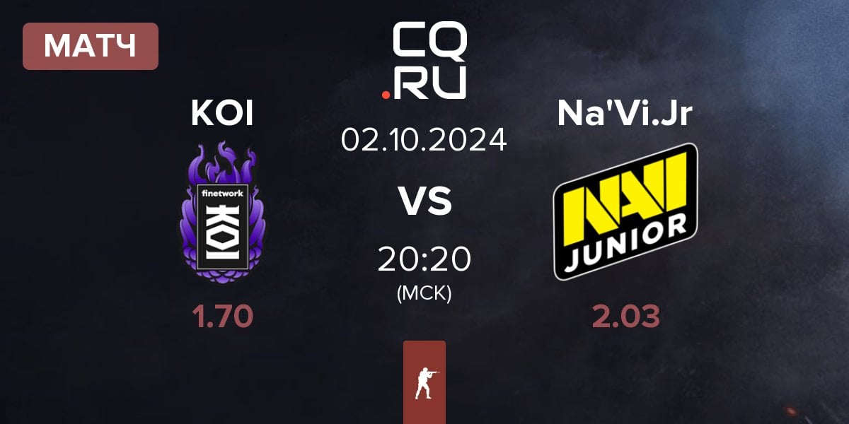 Матч KOI vs Natus Vincere Junior Na'Vi.Jr | 02.10