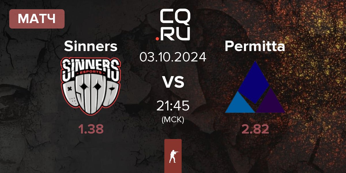 Матч Sinners Esports Sinners vs Permitta Esports Permitta | 03.10