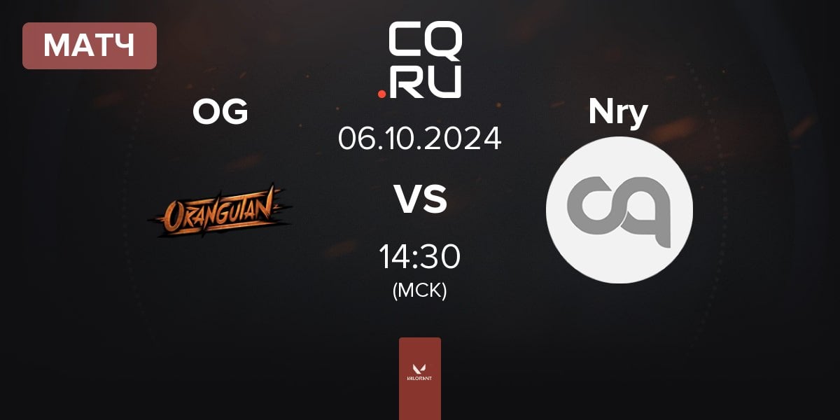 Матч Orangutan OG vs Niory Esports Nry | 06.10