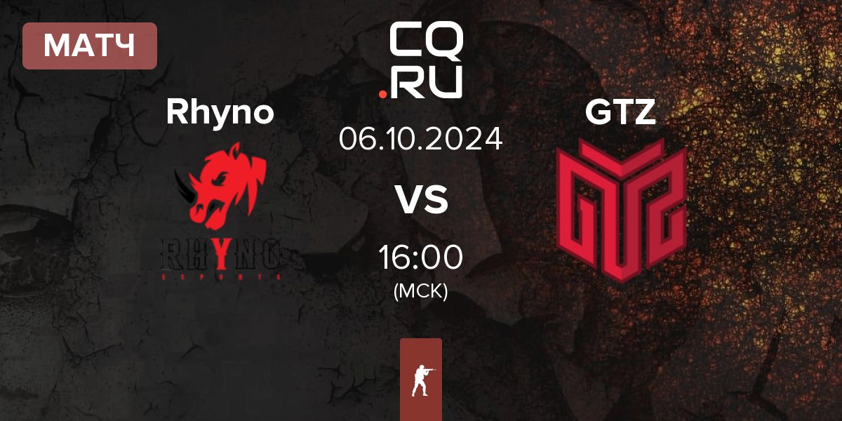 Матч Rhyno Esports Rhyno vs GTZ Bulls Esports GTZ | 06.10