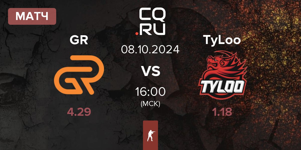 Матч GR Gaming GR vs TyLoo | 08.10