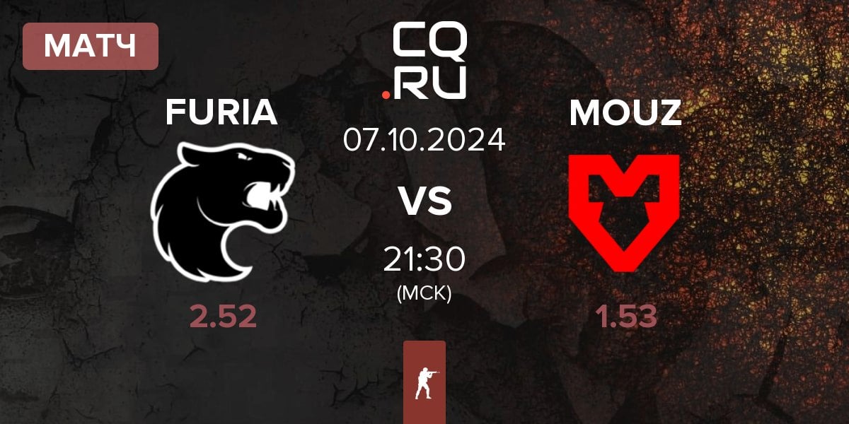 Матч FURIA Esports FURIA vs MOUZ | 07.10