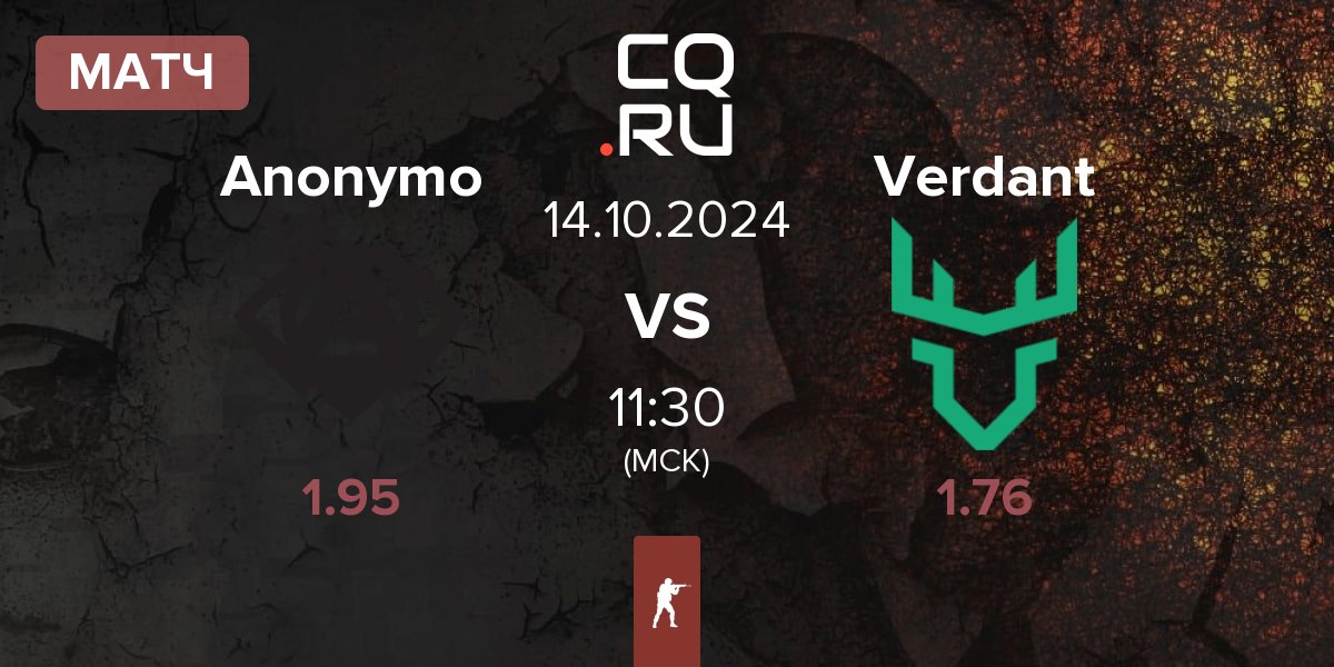 Матч Anonymo Esports Anonymo vs Verdant | 14.10