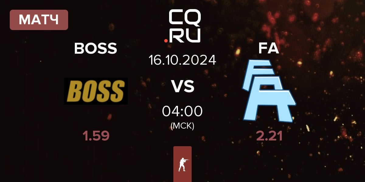 Матч BOSS vs FLUFFY AIMERS FA | 16.10