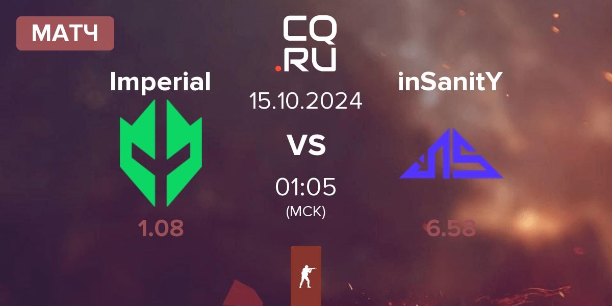 Матч Imperial Esports Imperial vs inSanitY Sports inSanitY | 15.10