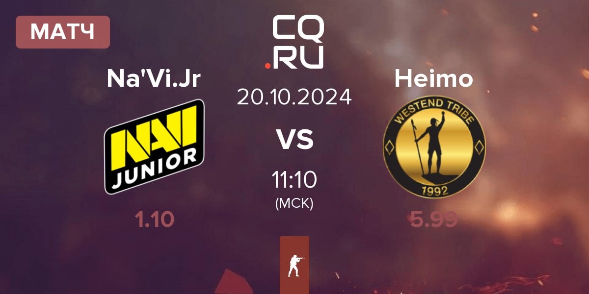 Матч Natus Vincere Junior Na'Vi.Jr vs Heimo Esports Heimo | 20.10