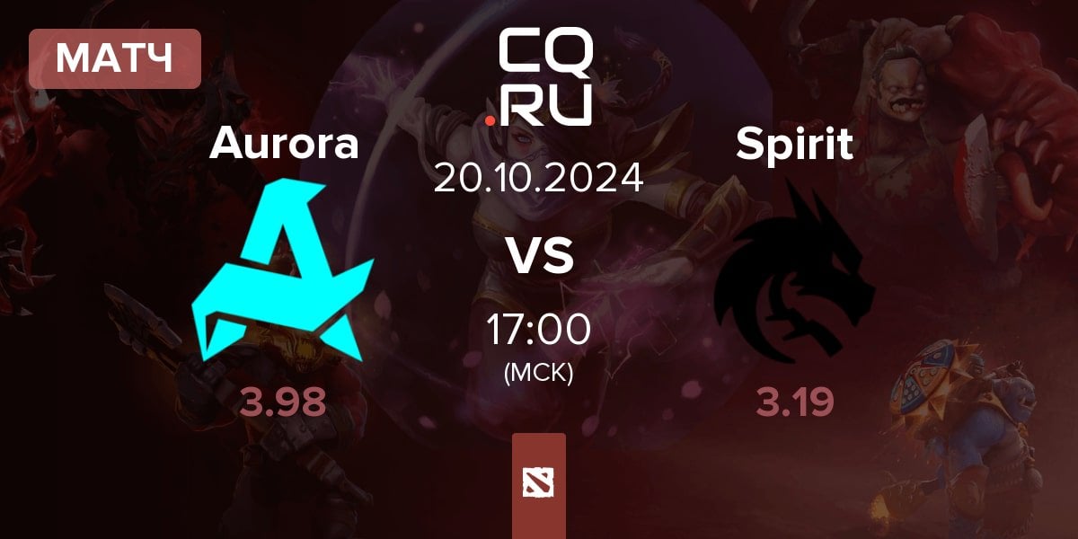 Матч Aurora vs Team Spirit Spirit | 20.10