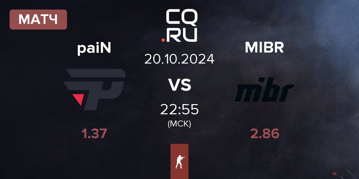 Матч paiN Gaming paiN vs Made in Brazil MIBR | 20.10