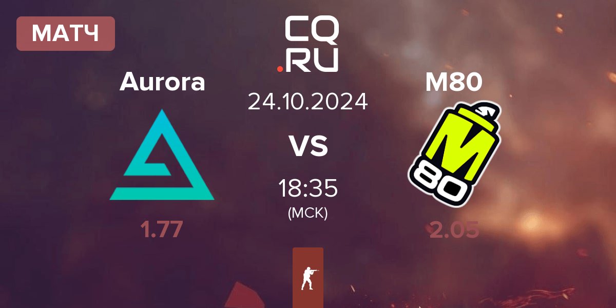 Матч Aurora Gaming Aurora vs M80 | 24.10