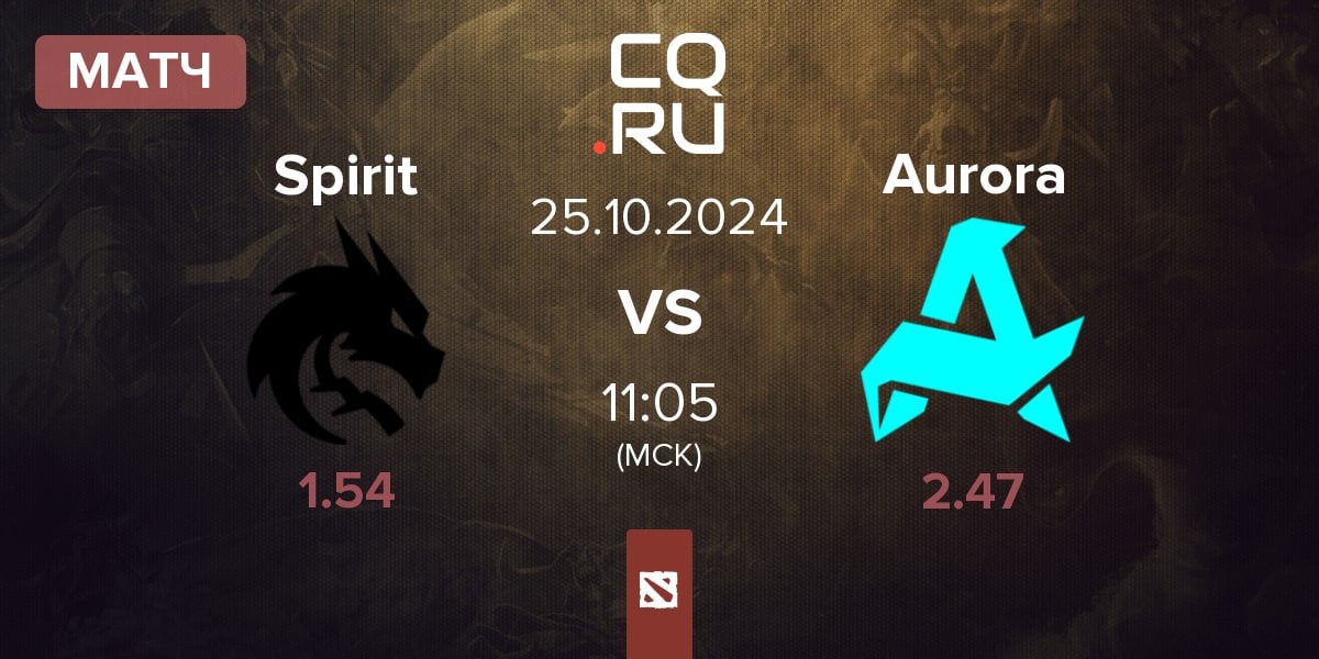 Матч Team Spirit Spirit vs Aurora | 25.10