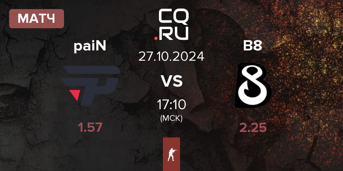 Матч paiN Gaming paiN vs B8 | 27.10