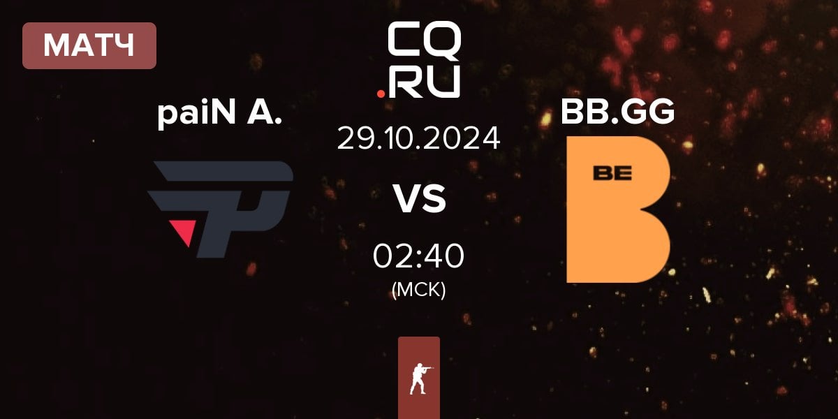 Матч paiN Academy paiN A. vs BeBold.gg BB.GG | 29.10