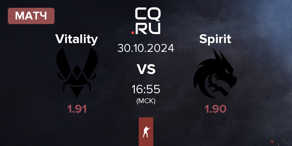 Матч Team Vitality Vitality vs Team Spirit Spirit | 30.10