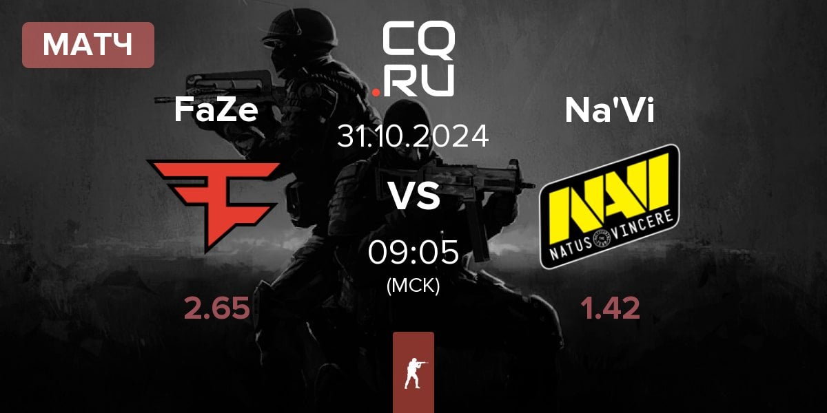 Матч FaZe Clan FaZe vs Natus Vincere Na'Vi | 31.10