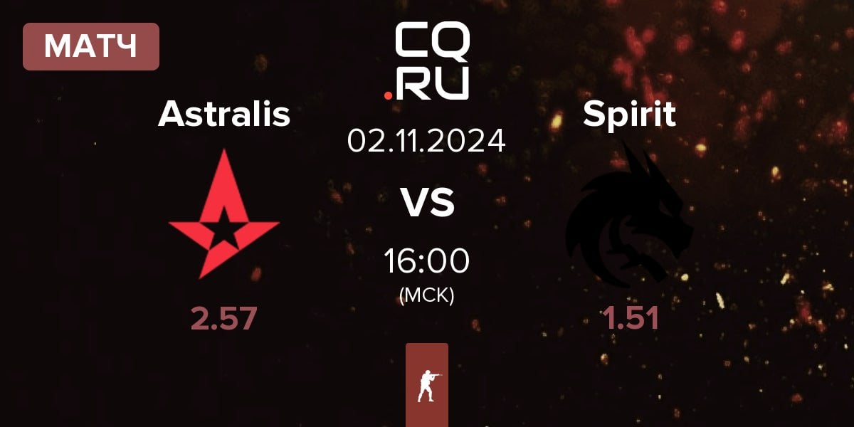 Матч Astralis vs Team Spirit Spirit | 02.11