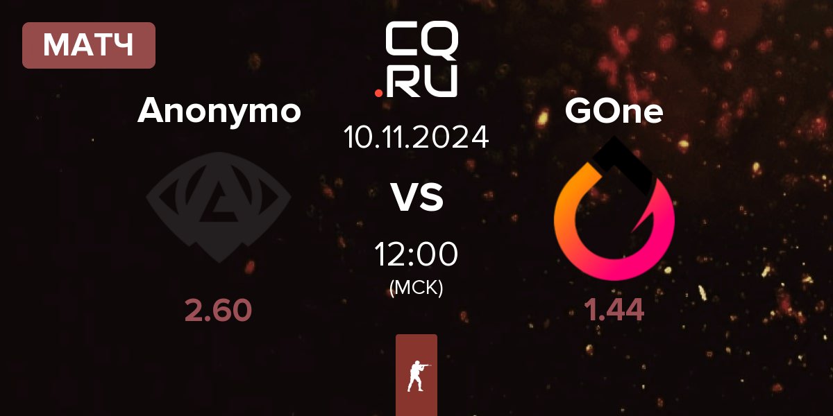 Матч Anonymo Esports Anonymo vs GenOne GOne | 10.11