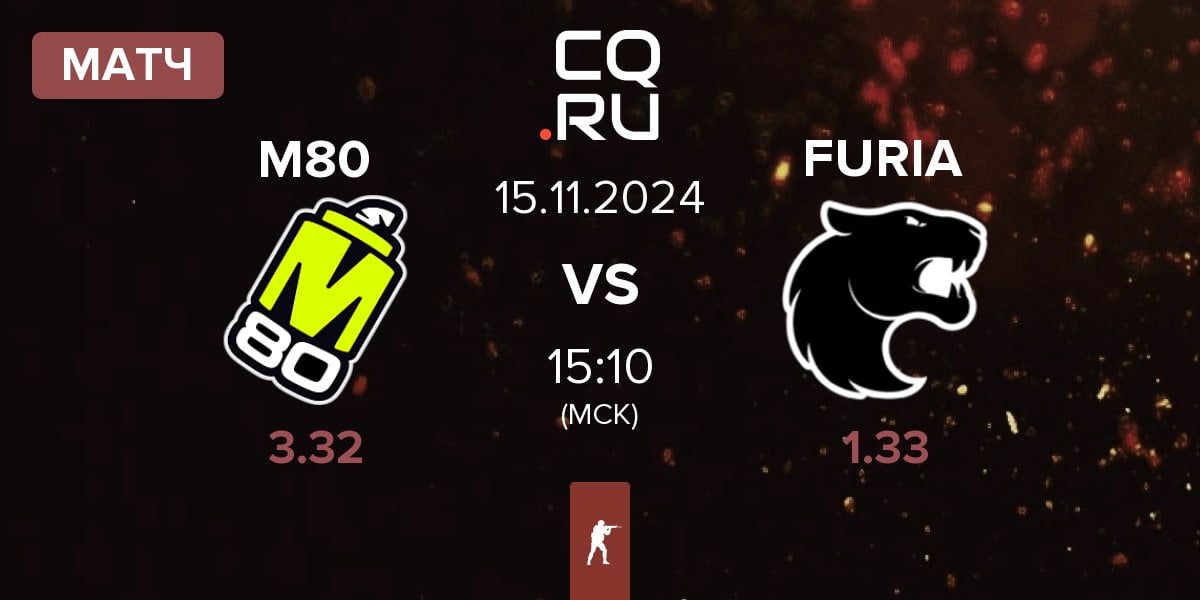 Матч M80 vs FURIA Esports FURIA | 15.11