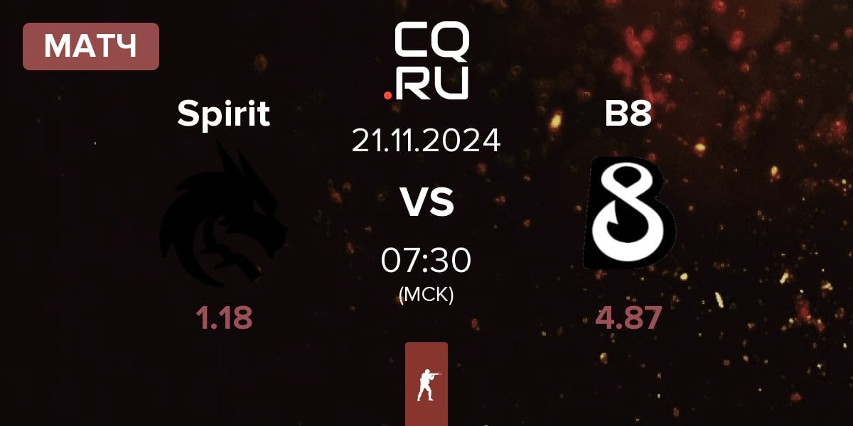 Матч Team Spirit Spirit vs B8 | 21.11