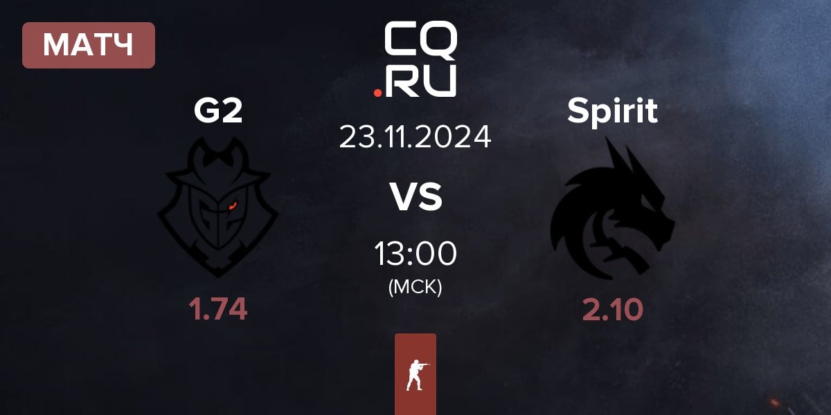 Матч G2 Esports G2 vs Team Spirit Spirit | 23.11