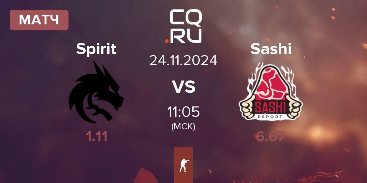 Матч Team Spirit Spirit vs Sashi Esport Sashi | 24.11