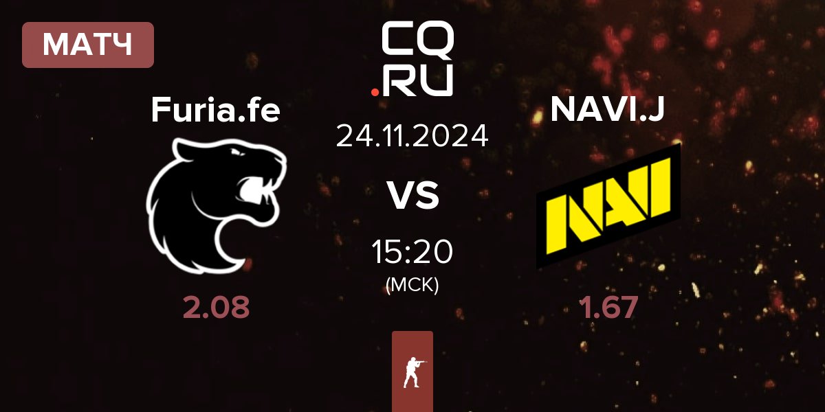 Матч FURIA Esports Female Furia.fe vs NAVI Javelins NAVI.J | 24.11