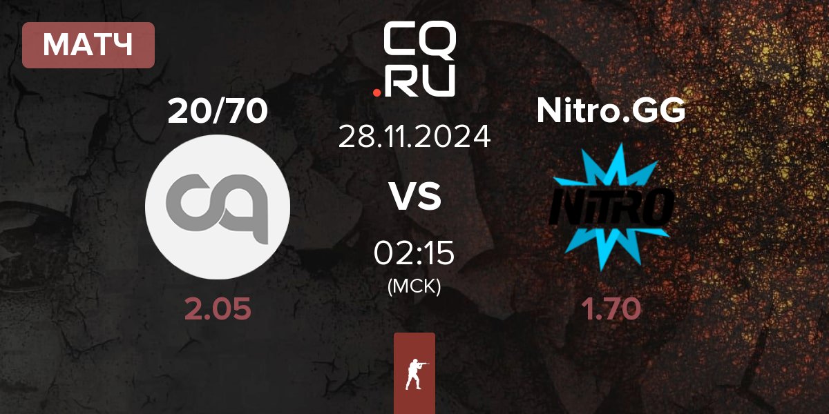 Матч 20/70 vs Nitro.GG | 28.11