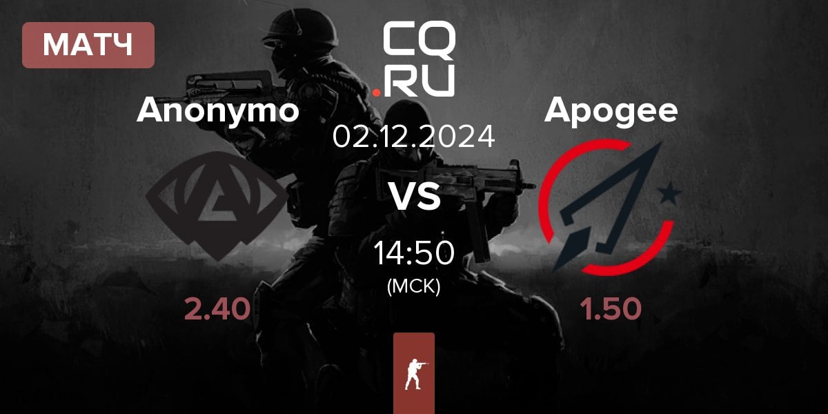 Матч Anonymo Esports Anonymo vs Apogee | 02.12