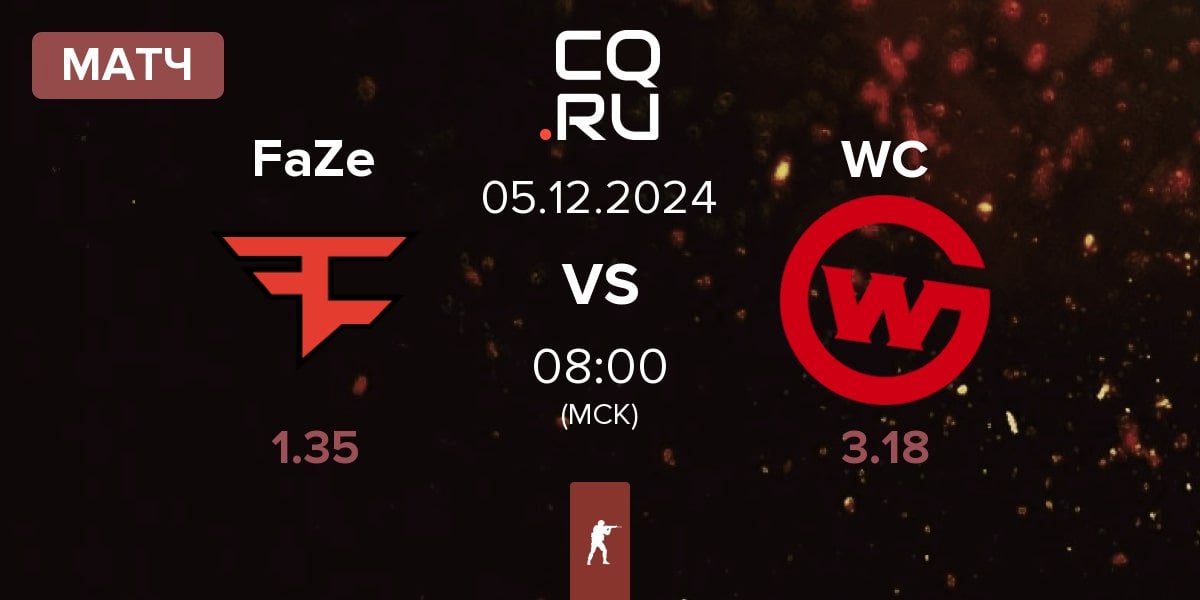 Матч FaZe Clan FaZe vs Wildcard Gaming WC | 05.12