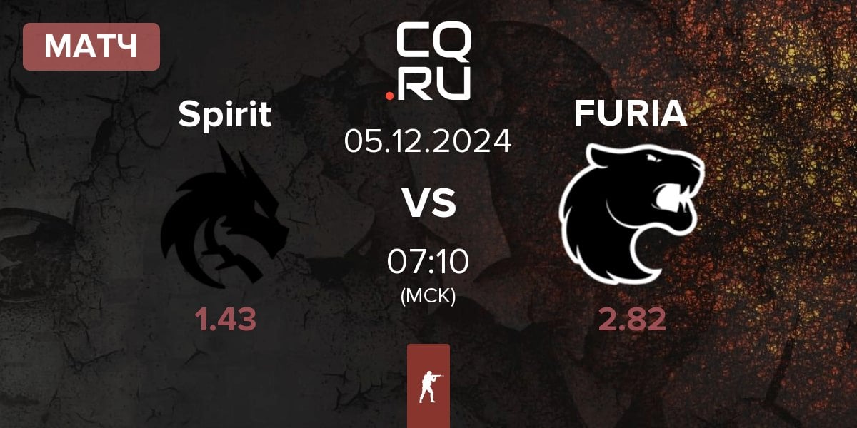 Матч Team Spirit Spirit vs FURIA Esports FURIA | 05.12