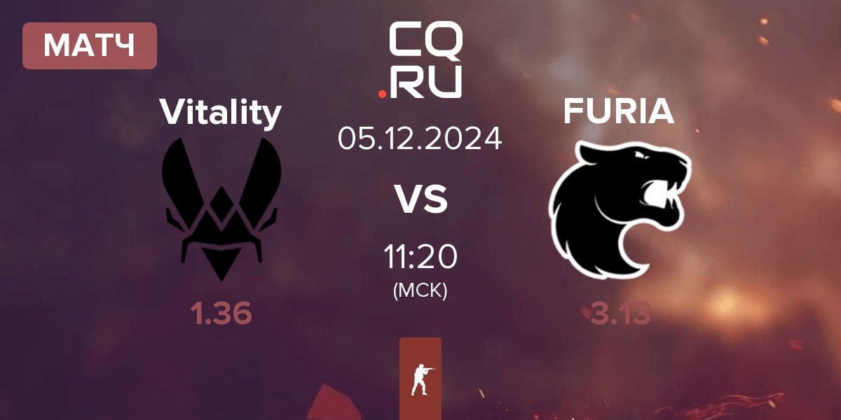 Матч Team Vitality Vitality vs FURIA Esports FURIA | 05.12