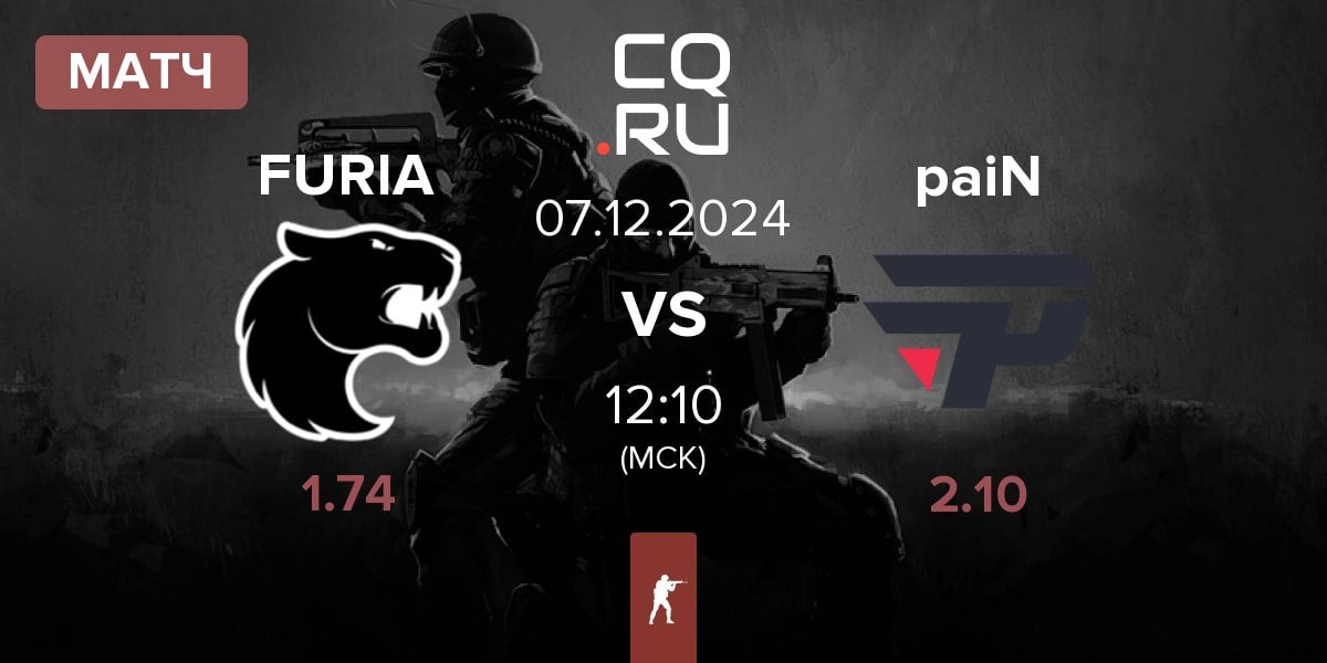 Матч FURIA Esports FURIA vs paiN Gaming paiN | 07.12