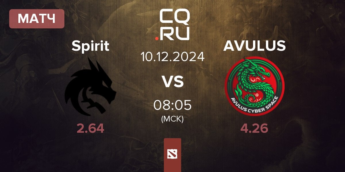 Матч Team Spirit Spirit vs AVULUS | 10.12