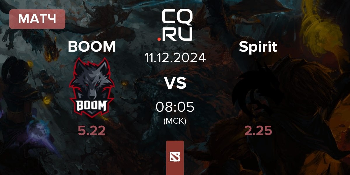 Матч BOOM Esports BOOM vs Team Spirit Spirit | 11.12