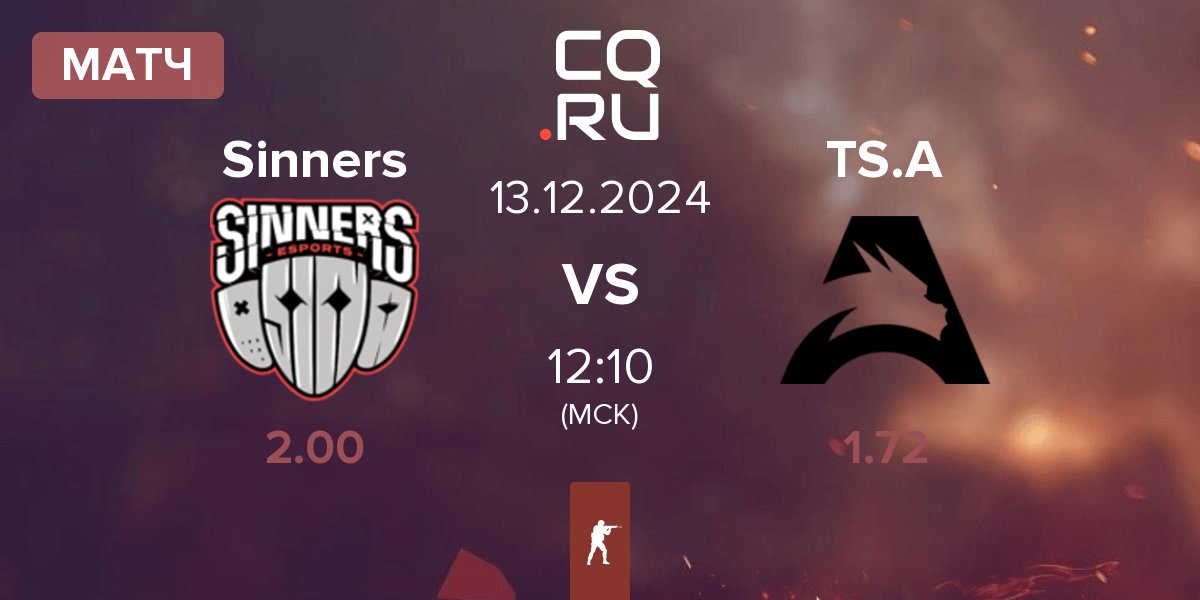 Матч Sinners Esports Sinners vs Team Spirit Academy TS.A | 13.12