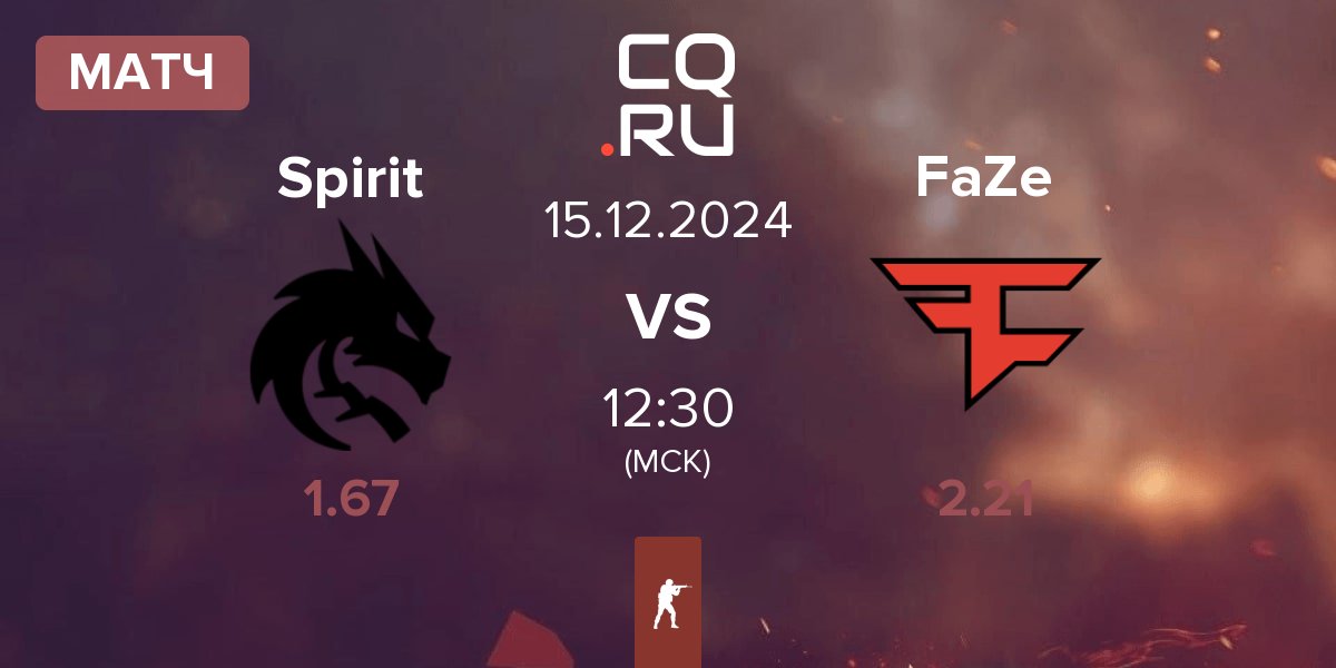 Матч Team Spirit Spirit vs FaZe Clan FaZe | 15.12