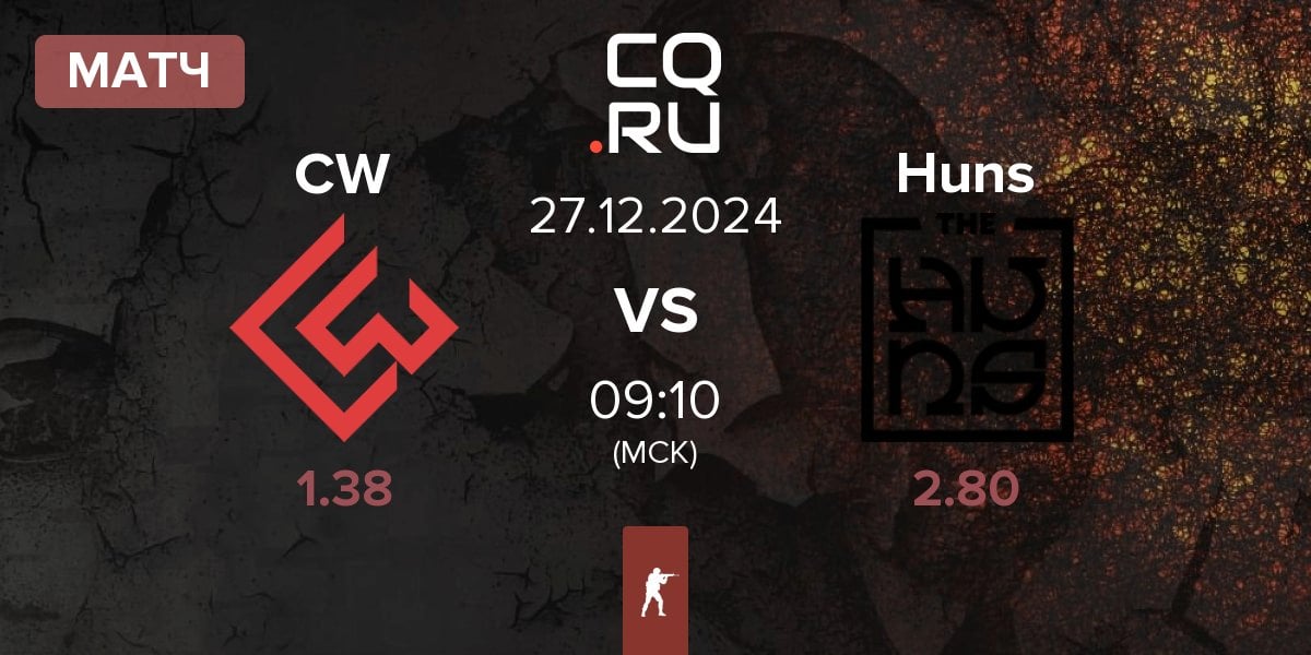 Матч Chinggis Warriors CW vs The Huns Esports Huns | 27.12