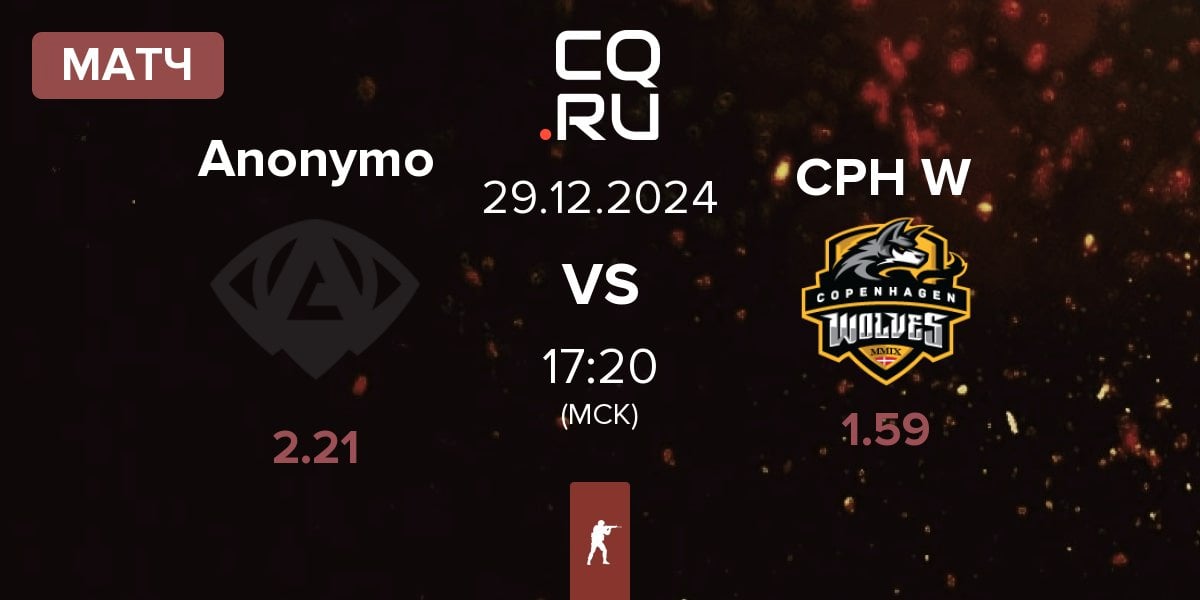 Матч Anonymo Esports Anonymo vs Copenhagen Wolves CPH W | 29.12