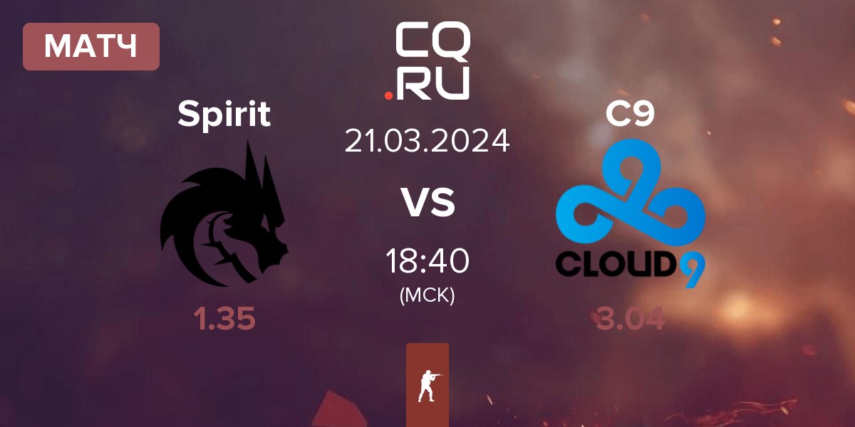 Матч Team Spirit Spirit vs Cloud9 C9 | 21.03