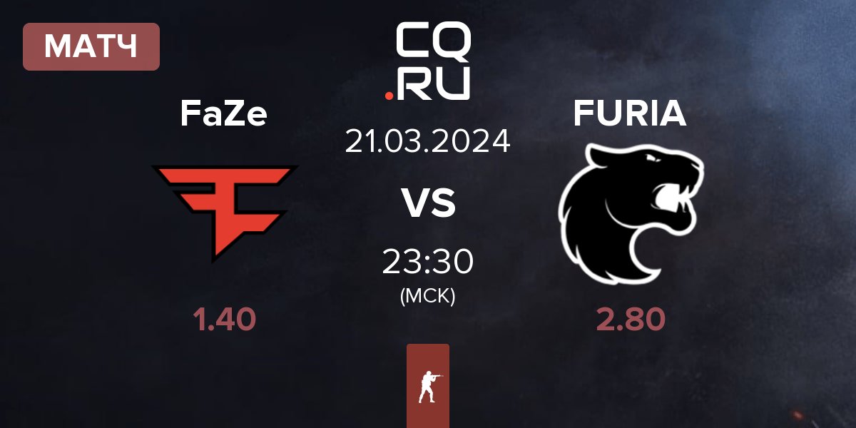Матч FaZe Clan FaZe vs FURIA Esports FURIA | 21.03