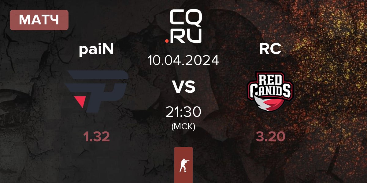 Матч paiN Gaming paiN vs Red Canids RC | 10.04